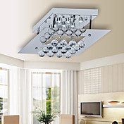 12W LED Plafonnier avec plaque carrée en perles Design Cristal