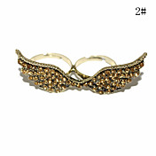 Bicyclische Zirkon Angel Wings Ring (Farbe sortiert)