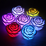 romantico rosa em forma de 7 cores em mudança luz noturna led (3xag13)