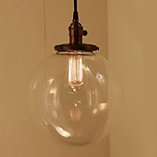 Naturaleza 60W inspirado techo modernas con pantalla transparente de cristal Globo