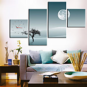 31 "Modern Árbol solo reloj de pared en lienzo 4pcs