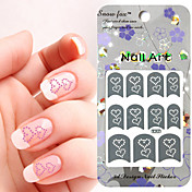 3PCS Mixed-style Paper Nail Art Image Stamp Stickers LK Series No.26