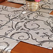 Set Of 4 Traditional Floral Polyester Placemats