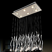 300W Hedendaagse Kristallen hanglamp met 6 lichten in G10 Base