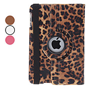 Rotatable Design Leopard Print Pattern PU Leather Case with Stand for iPad mini