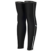 ROSWHEEL 90% Polyester 10% Spandex høy ventilasjon Fleece Vindtett Sykling Leggvarmere (Black) 45651