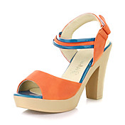 Elegant Leatherette Chunky Heel sandaler med borrelås Party / Evening Sko (Flere farger)