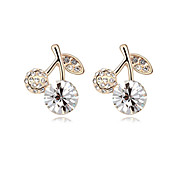 Gorgeous Cherry 18K Gold Plated High Quality Alloy and Crystal Earring(More Colors)