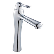 Centerset Chrome Finish Contemporary Style Brass Bathroom Sink Faucet