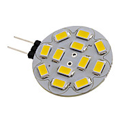 G4 6W 550-570LM 12x5730SMD 2700-3000K lumière blanche chaude Ampoule LED Spot (12V)
