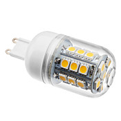 Lampadina LED a pannocchia luce bianca calda G9 3.5W 27x5050 SMD 300LM 2800-3200K (230V)