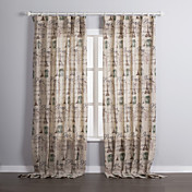 (Two Panels) Classic Linen European Flavour Lined Curtains