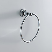 Chrome Finish moderne stil Veggmontert Brass Circle Shape Towel Ring