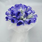 Elegant Round Shape Satin Wedding Brude Bouquet