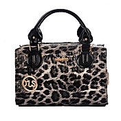 Women's Spring-season Fashion Leopard Print PU Satchel(36*22*13cm)