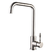 Centerset Brushed Finish Stainless Steel Contemporary Style Kitchen Faucet