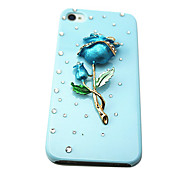Vintage Blue Rose, causa Waterdrop modello rigida per iPhone 4/4S