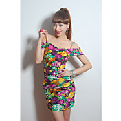 Vrouwen boothals Bodycon Jurk in Floral Print
