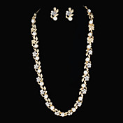 Stylish Alloy With Rhinestone / Imitation Pearl Women's Jewelry Set Including Necklace,Earrings