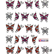 3PCS Wasser Transfer Printing Nail Stickers NO.4 (verschiedene Farben)