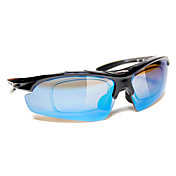Topeak Sports Professional Cycling Glasses with TR90 Frame(Optical Frame Insert, Black Frame,Five Lens)TSR868 H