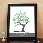peinture personnalisée empreintes digitales - arbre et les oiseaux (dont 6 couleurs d'encre et de trame)
