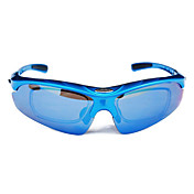 Topeak Sports Professional Cycling Glasses with TR90 Frame(Optical Frame Insert, Blue Frame,Five Lens)TSR868 B