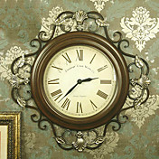 24 "Europa Retro Metalen Wandklok