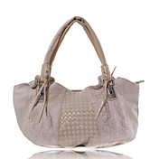 BINGO Cross & fange Weave PU Leather Satchel