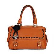 Women's Retro Style Woven PU Satchel(33*20*12cm)