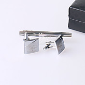 Gepersonaliseerde Intail Manchetknopen En Tie-bar