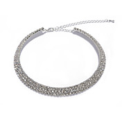 3 lagdelt gnist krystall choker halskjede