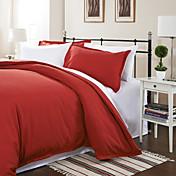3PCS Waffle Vita Red Jacquard Set cobertura completa Duvet