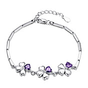 Elegant Silver And Crystal Women's Bracelet