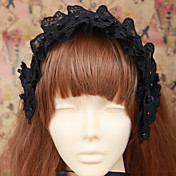 Handmade Black Lace Cotton Gothic Lolita Headband
