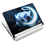 "Luna e tigre bianca" modello di computer portatile autoadesivo protettivo della pelle per 10 "/ 15" laptop (15 "adatto a sotto i 15")