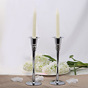 Splendida placcato Candle Holder argento con strass (Set di 2)