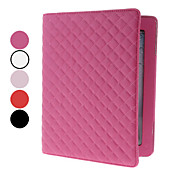rasterstijl pu lederen tas met standaard voor de iPad 2/3/4 (verschillende kleuren)