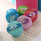 Round Metal Favor Tin With Sash - Set of 6 (More Colors)