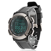 Hombres de goma Digital Automático reloj de pulsera (Negro)
