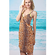 Damemode Sexet Leopard Swim Dress (Længde: 150cm, Bredde: 105cm)