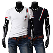Men's V Neck Thin Long Sleeve T-shirt