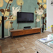 Gele Bloemen Botanische Natuur Mural