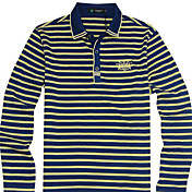 Camicia Uomo Collare in cotone a maniche lunghe strisce t-shirt