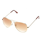 Unisex Marrone Lens Oro Telaio Occhiali da sole Pilot