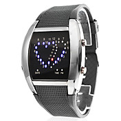Men's Rubber Digital LED Wrist Watch (Black)