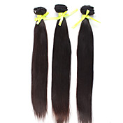 Brasiliansk Virgin Hair 12 Inch 14 Inch 16 Inch Lige Natural Color Machine Made bindeskud 3 stk / sæt