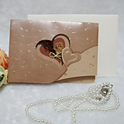 Nice Heart Design Invitation With Bowkont (Set of 50)