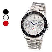 Men's Calendar Style Steel Analog Mechanical Wrist Watch (Assorted Colors)