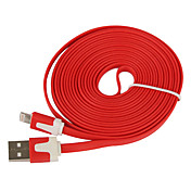Foudre 8Pin Colorful Charge et Data Cable plat pour l'iPhone 5, iPad Mini, iPad 4, iPod (300cm de longueur)